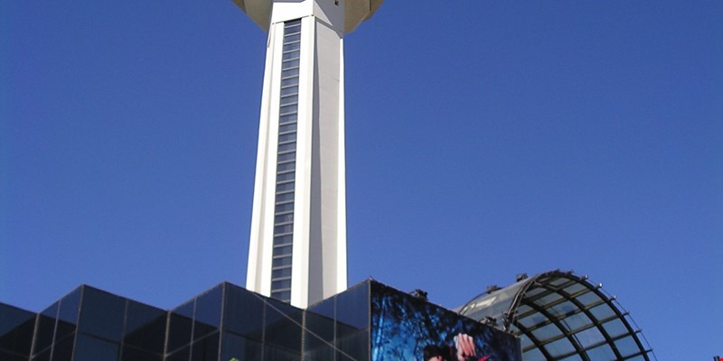 Atakule Tower in Ankara taken from inside the shopping mall