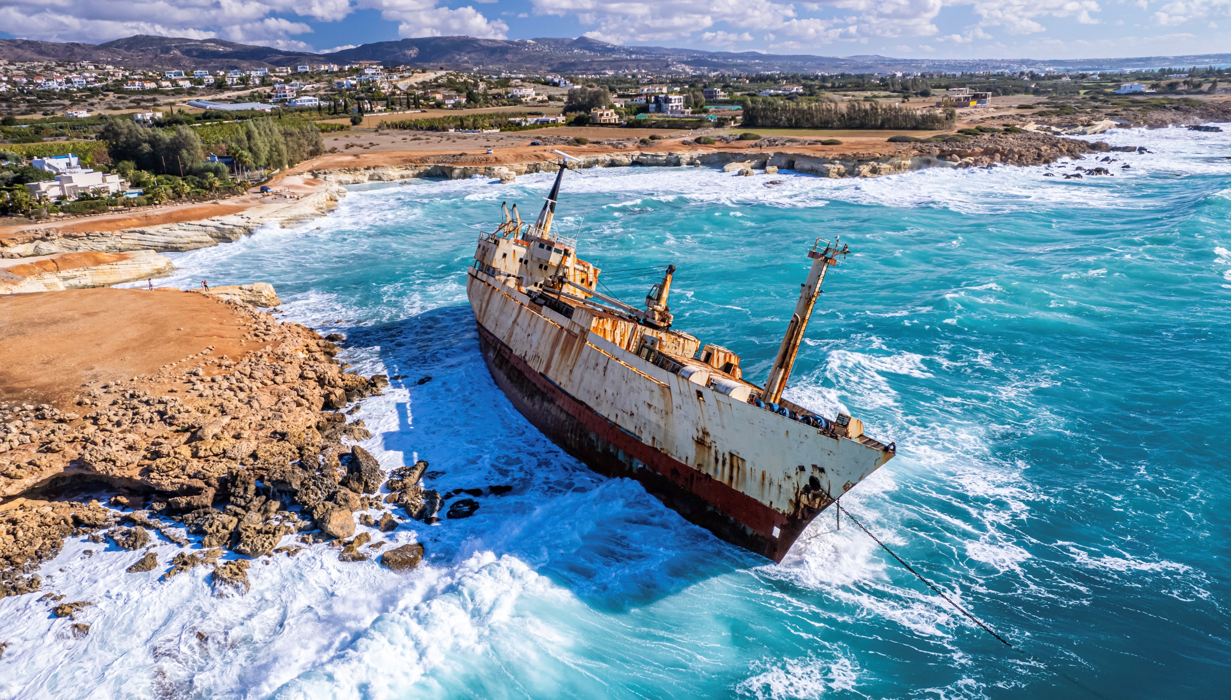Old Cargo Shipwreck in Pegeia Cyprus