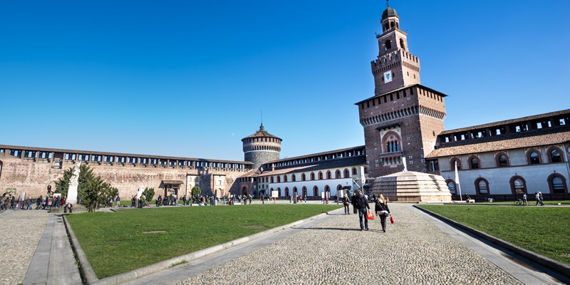 Castello Sforzesco aerial view