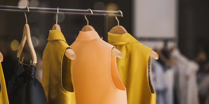 Clothes in a boutique