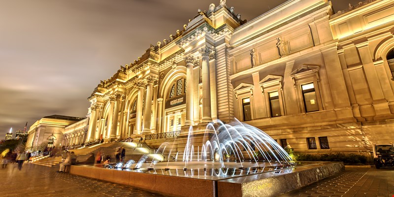 The Metropolitan Museum of Art in New York at Night