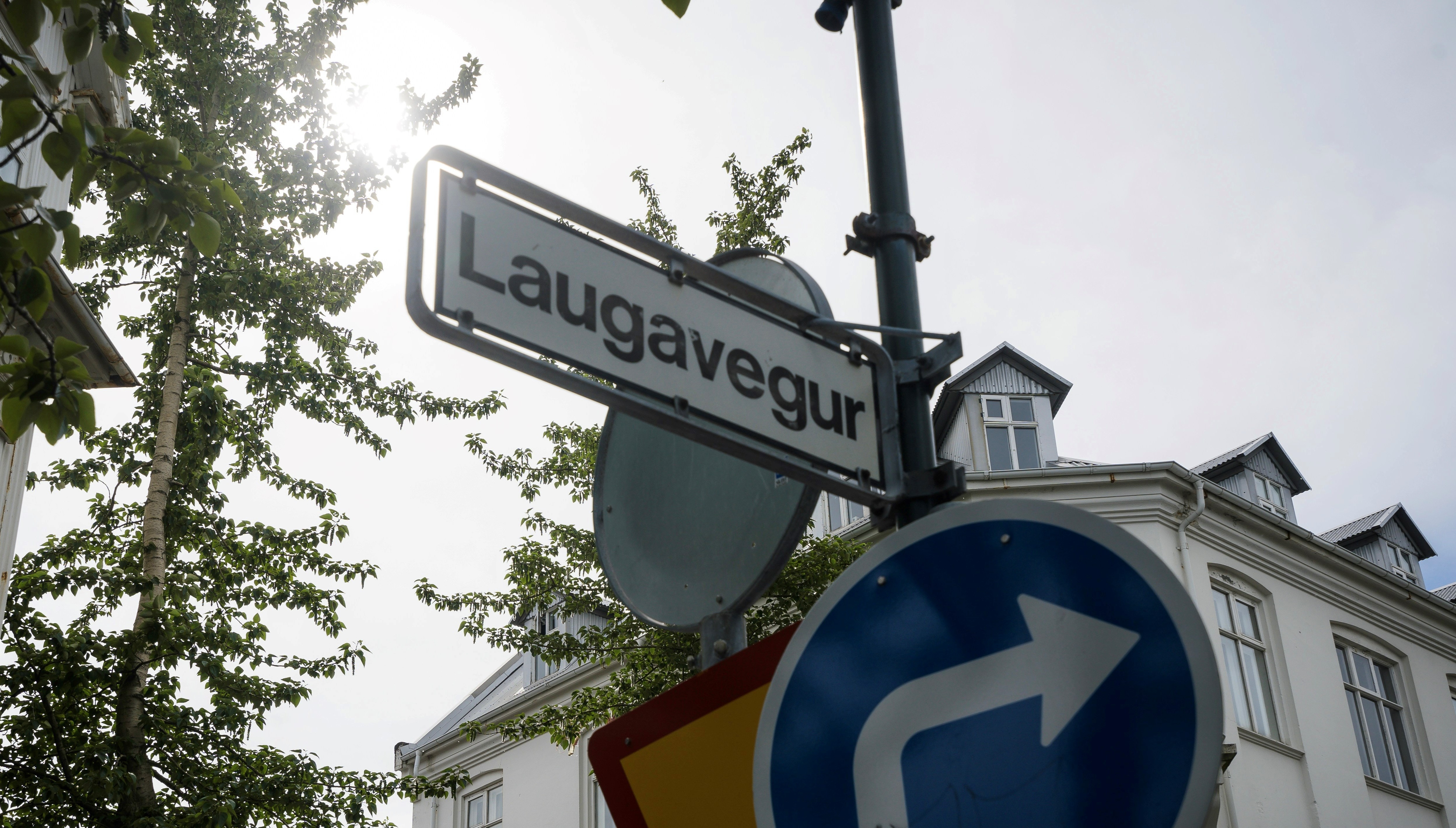 Laugavegur street sign