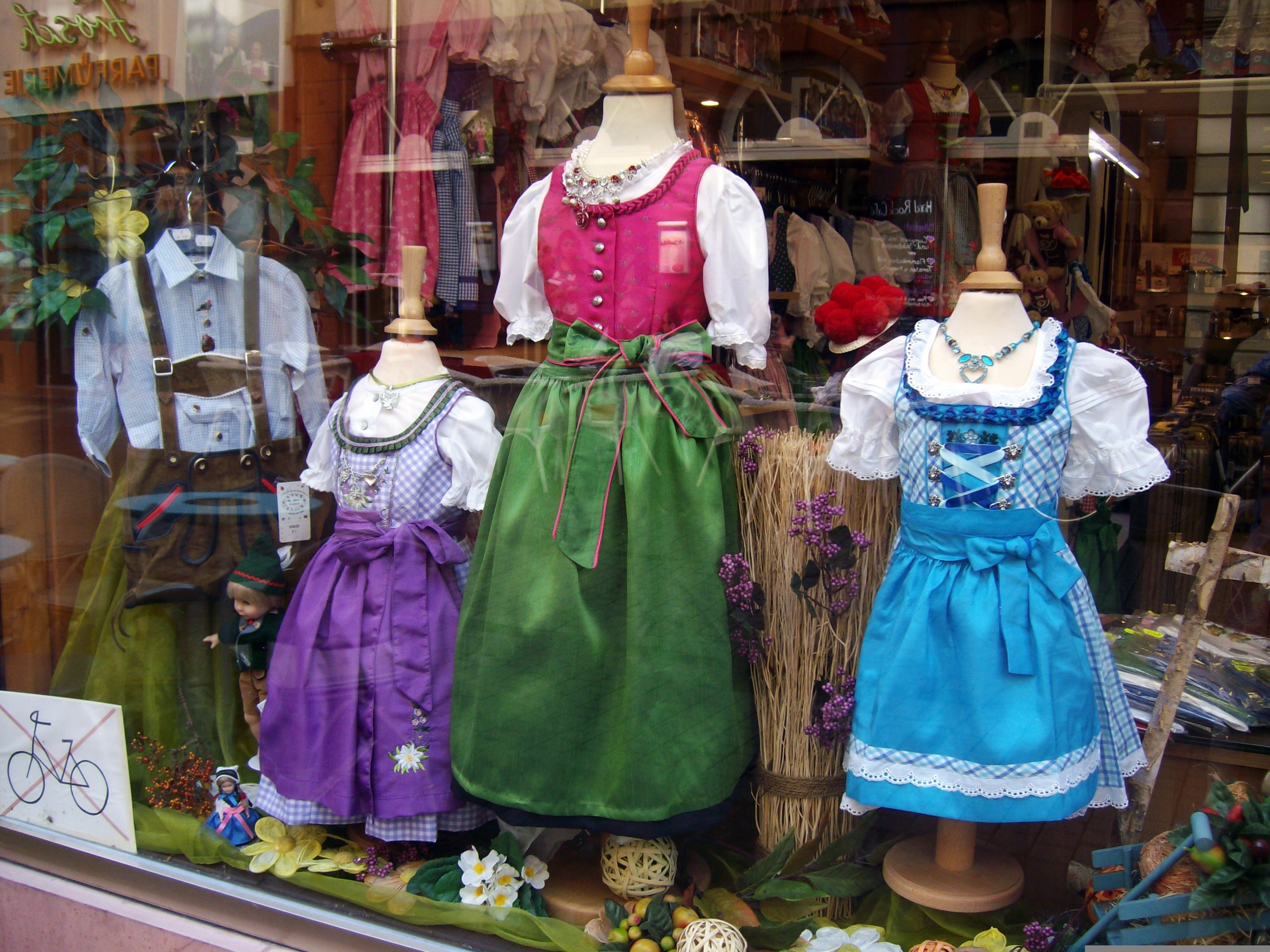 Traditional clothing store in Salzburg, Austria