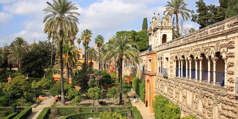 "Reales Alcazares" gardens in Seville