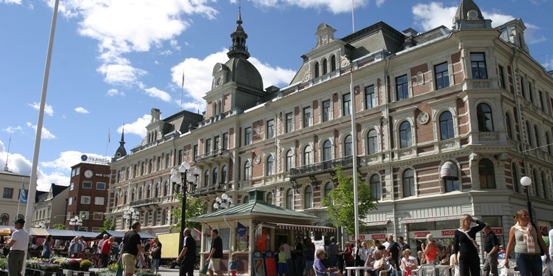 grand building on Storgatan