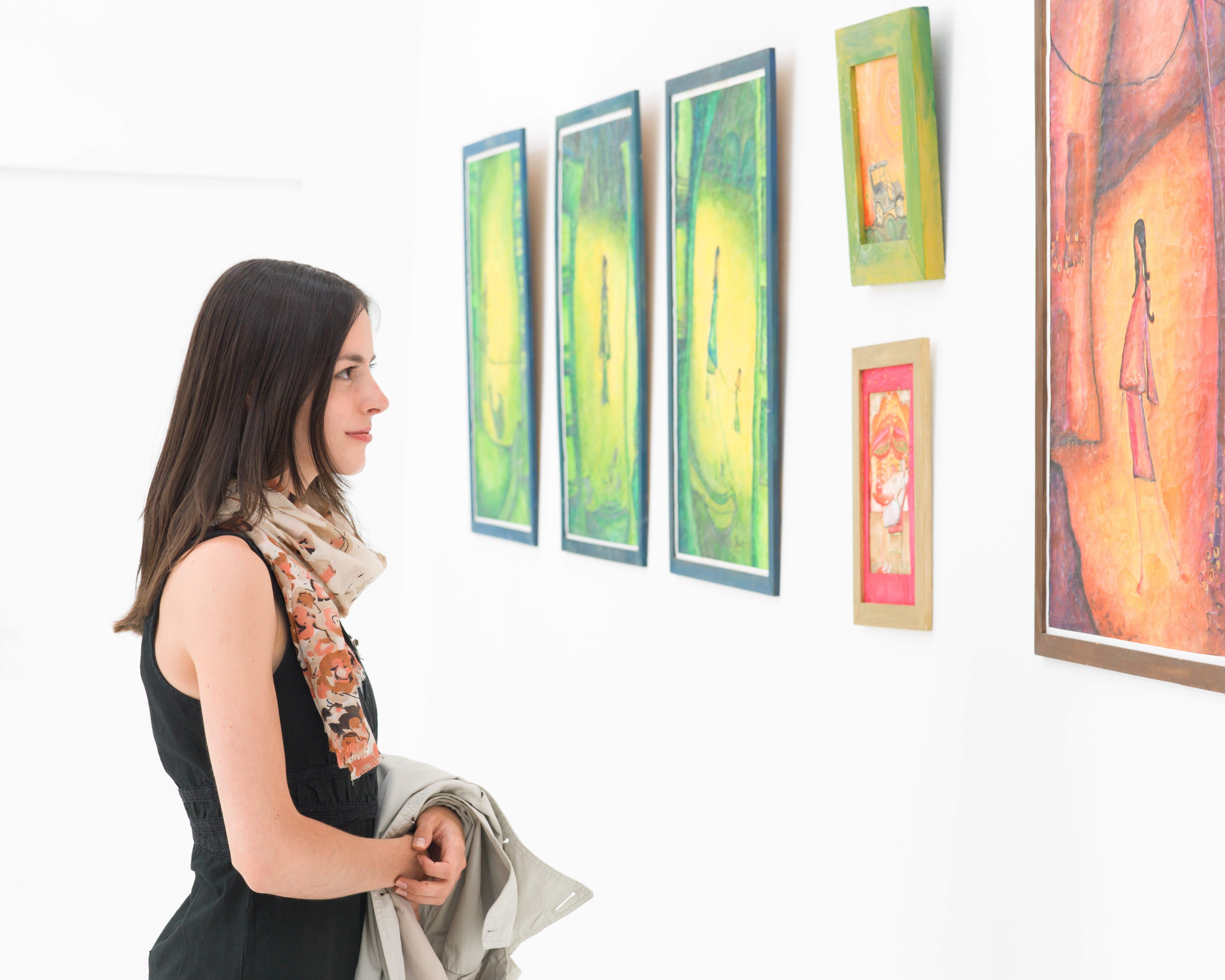 Woman at an art gallery - Tallinn, Estonia