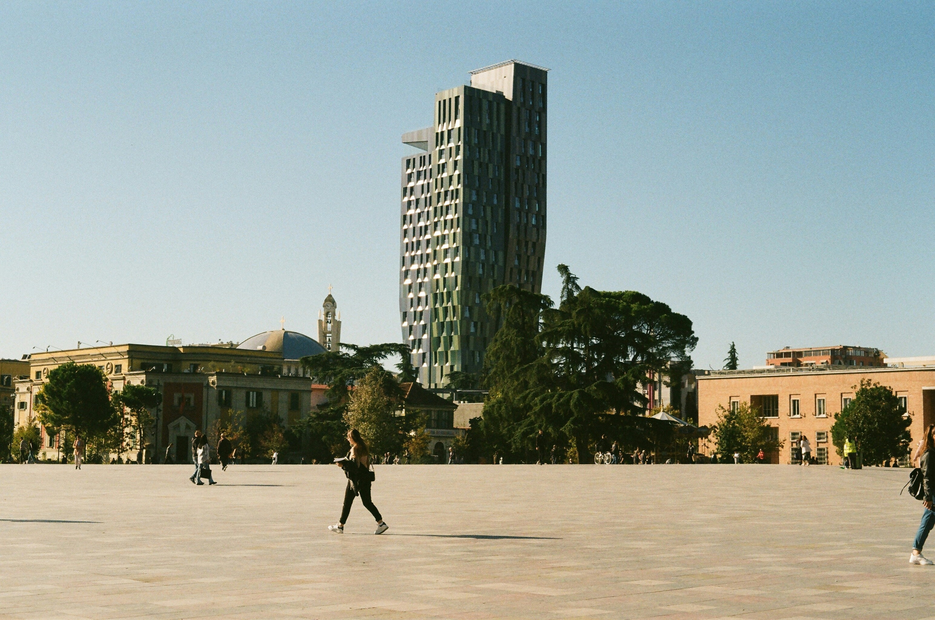 An office building seen from Skanderbeg square